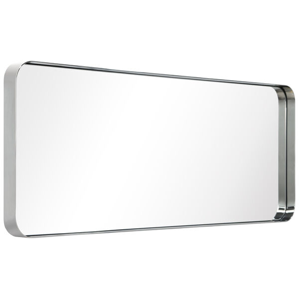 Silver 18 x 48-Inch Stainless Steel Rectangle Wall Mirror, image 4