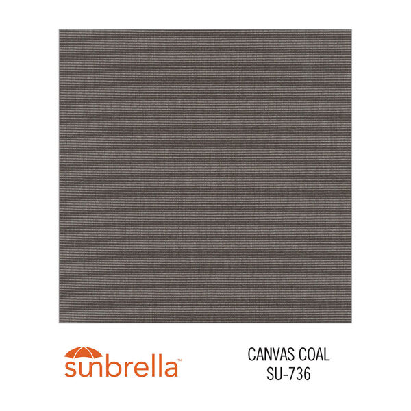 Intech Grey Outdoor Loveseat with Sunbrella Canvas Coal cushion, image 2