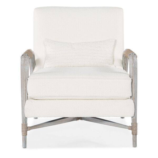 Isla White Washed Oak and Silver Accent Lounge Chair, image 2