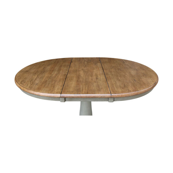 Hickory and Stone 36-Inch Width Round Top Dining Height Pedestal Table With 12-Inch Leaf, image 6