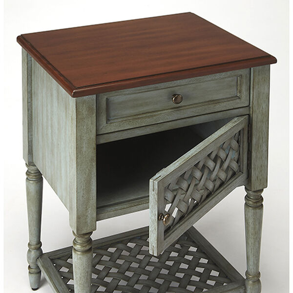 Quinn Rustic Blue End Table, image 3