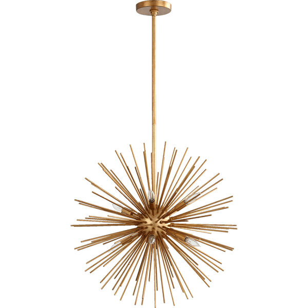 Electra Gold Leaf 23-Inch Eight-Light Pendant, image 1