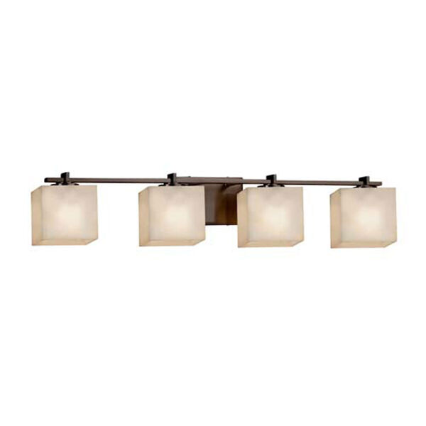 Clouds - Era Brushed Nickel Four-Light Bath Bar with Rectangle Clouds Shade, image 1