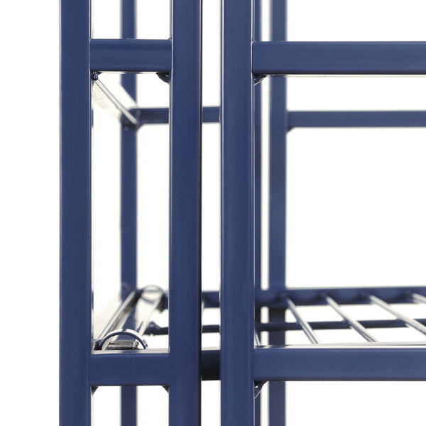 Xtra Storage Cobalt Blue Four-Tier Folding Metal Shelf, image 5