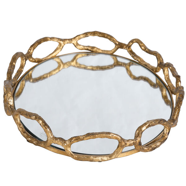Cable Gold Leaf Chain Tray, image 5