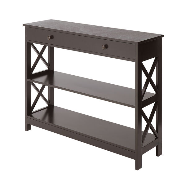Oxford One Drawer Console Table in Espresso, image 2