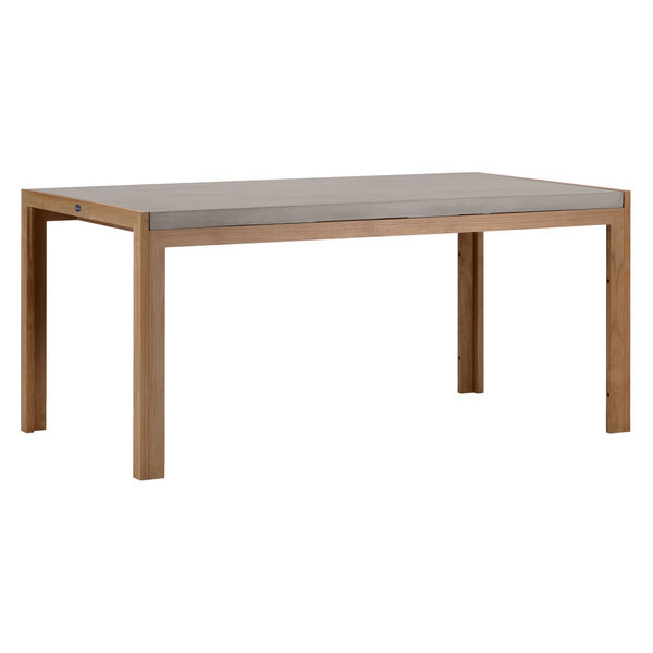 Perpetual Soho Teak and Concrete Dining Table, image 1