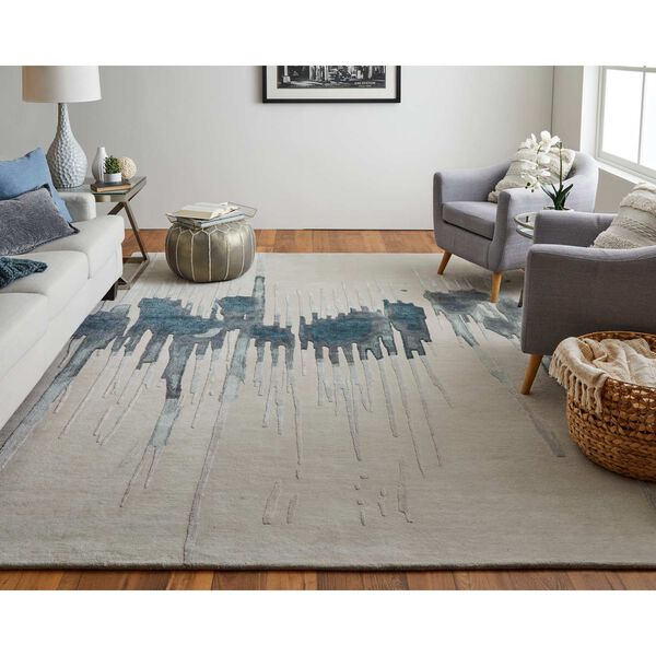 Anya Ivory Blue Gray Rectangular 3 Ft. 6 In. x 5 Ft. 6 In. Area Rug, image 2
