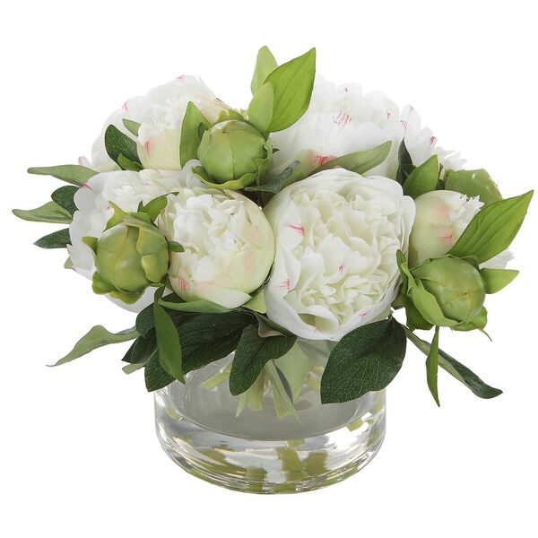 Garden Peony White and Green Bouquet, image 1