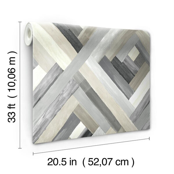 Modern Art Grey Wynwood Geometric Wallpaper, image 6