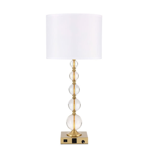 Erte Brushed Brass One-Light Table Lamp, image 4