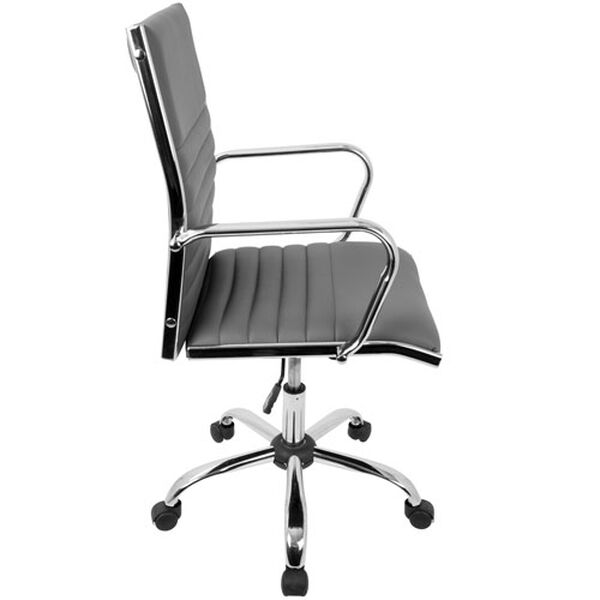 Master Grey Faux Leather Office Chair, image 2