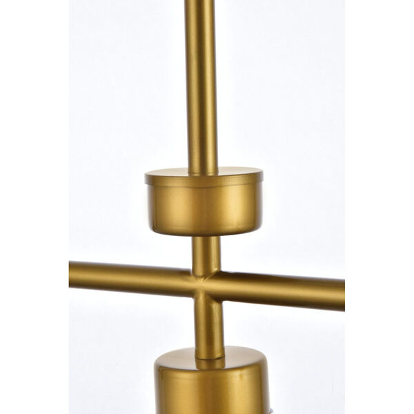 Mera Brass and Clear Three-Light Mini Pendant, image 4