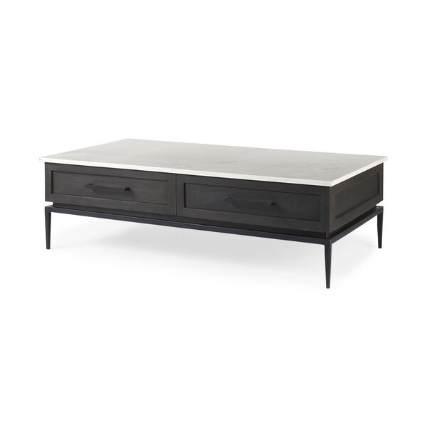 Divina Dark Brown and White Coffee Table, image 1