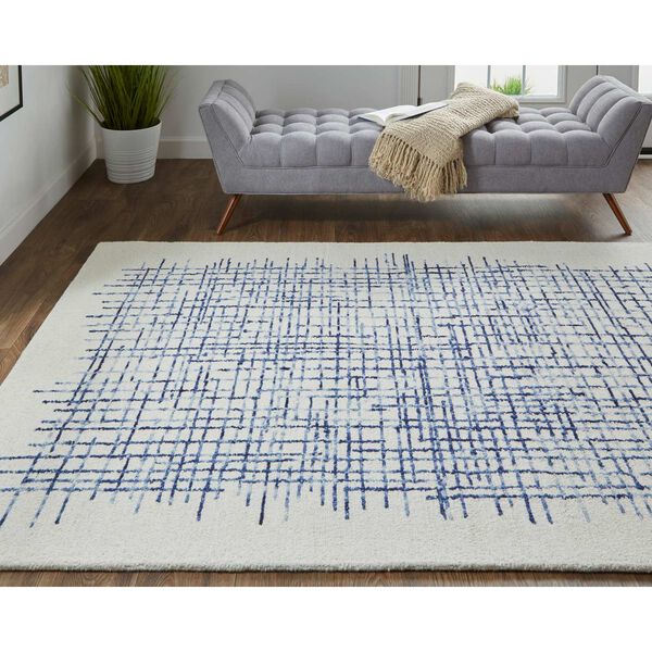 Maddox Ivory Blue Rectangular 3 Ft. 6 In. x 5 Ft. 6 In. Area Rug, image 4