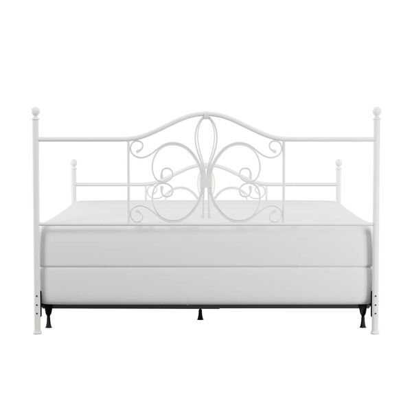 Ruby Textured White King Complete Bed With Rails, image 7