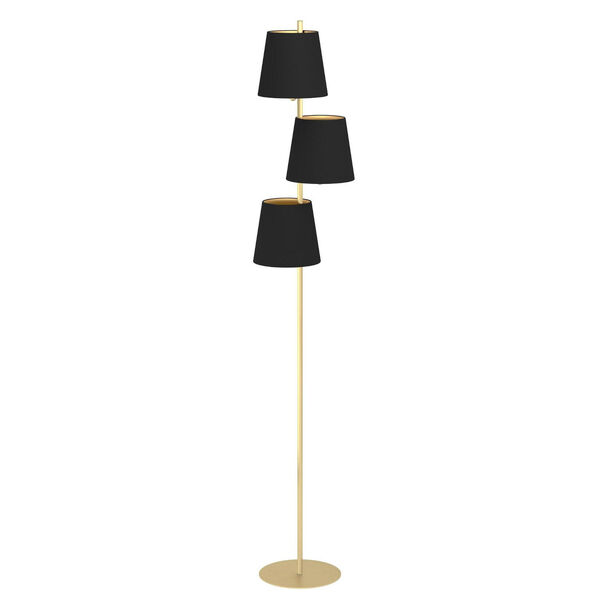 Almeida 2 Brushed Brass Three-Light Floor Lamp, image 1