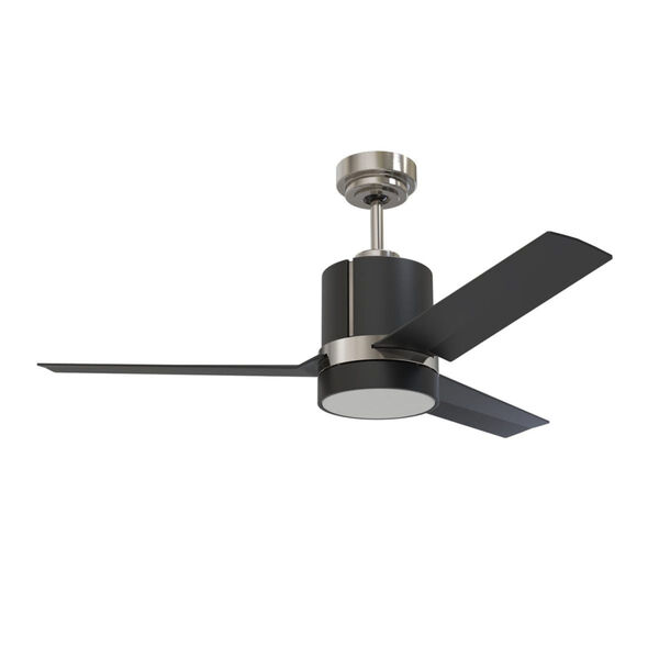 Trinity Black and Satin Nickel 44-Inch LED Ceiling Fan, image 1