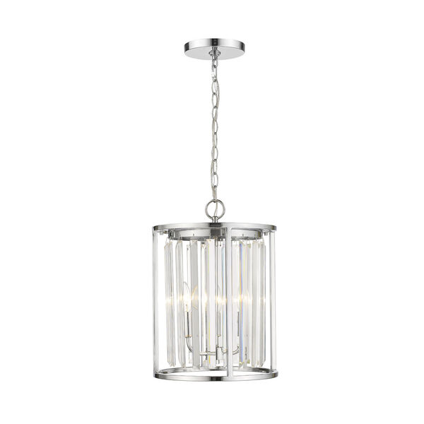 Monarch Chrome Three-Light Chandelier With Transparent Crystal, image 1