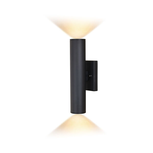 Chiasso Textured Black Two-Light LED Outdoor Wall Sconce, image 1