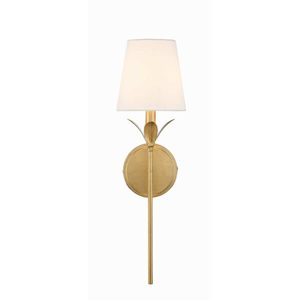 Broche Antique Gold One-Light Wall Sconce, image 1