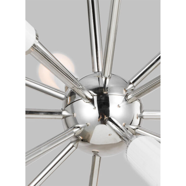 Monroe Polished Nickel 18-Light Sputnik Chandelier, image 3