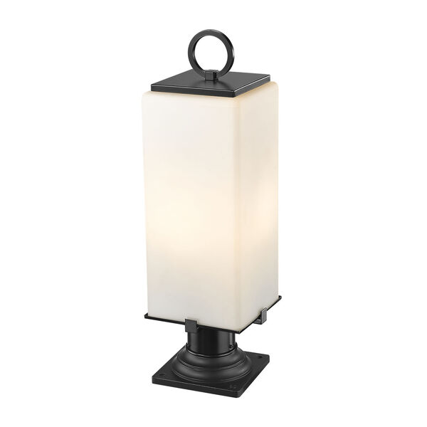 Sana Two-Light Outdoor Pier Mounted Fixture with White Opal Shade, image 3