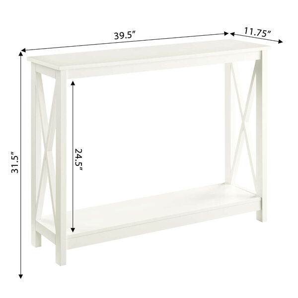 Oxford Ivory Console Table with Shelf, image 4