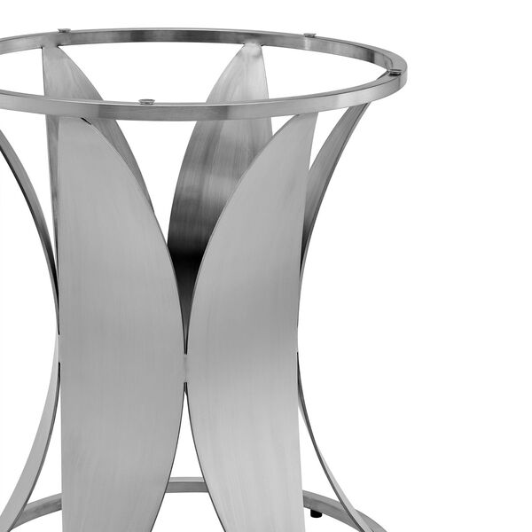 Petal Brushed Stainless Steel Dining Table, image 4