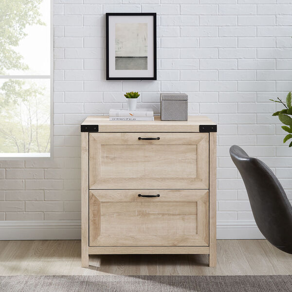 White Oak Filing Cabinet with Two Drawer, image 4