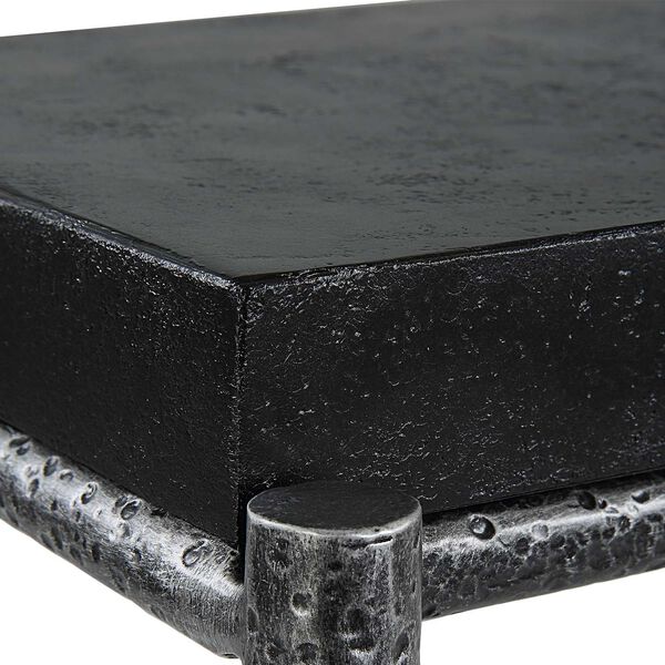 Crescendo Dark Silver Black Concrete Console Table, image 6