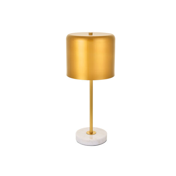Exemplar Satin Gold and White Nine-Inch One-Light Table Lamp, image 6