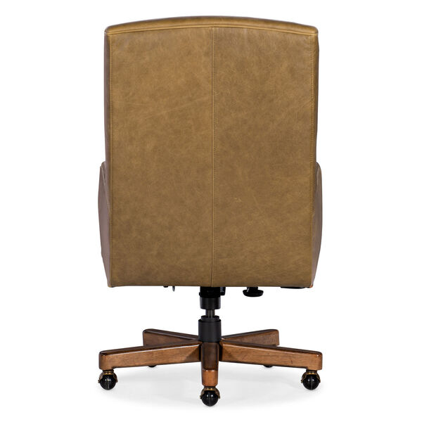 Dayton Medium Wood with Gold Executive Swivel Tilt Chair, image 2
