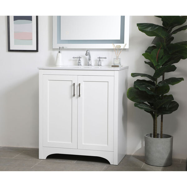 Moore White 30-Inch Vanity Sink Set, image 3