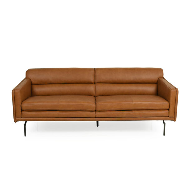 Loring Tan Full Leather Sofa, image 1