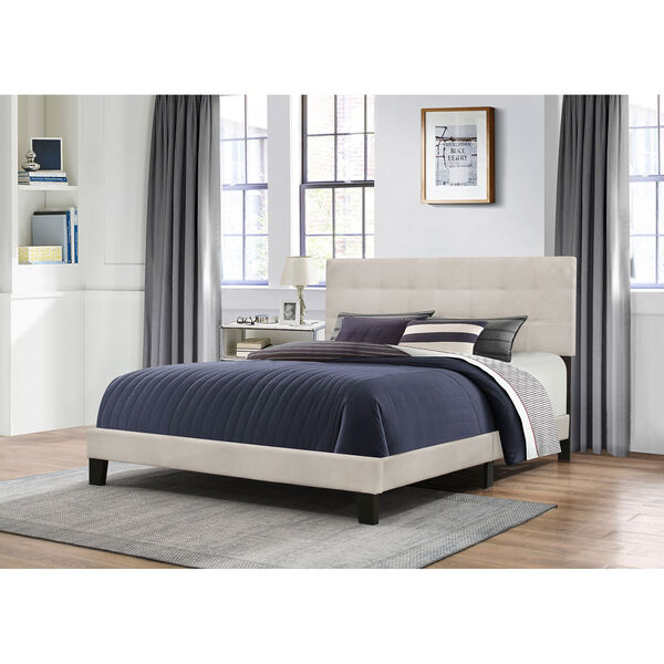 Delaney King Bed in One - Fog Fabric, image 1