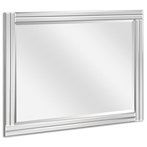 Moderno Clear 40 x 30-Inch Stepped Beveled Rectangle Wall Mirror, image 4
