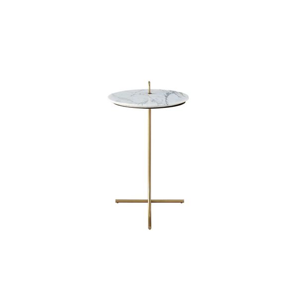 Tranquility White and Gold Accent Table, image 3
