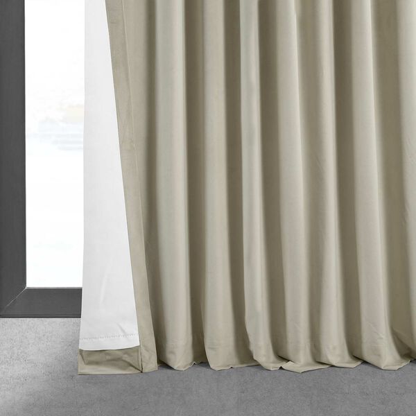 Cool Beige Double Wide Blackout Velvet Single Curtain Panel 100 x 120, image 7