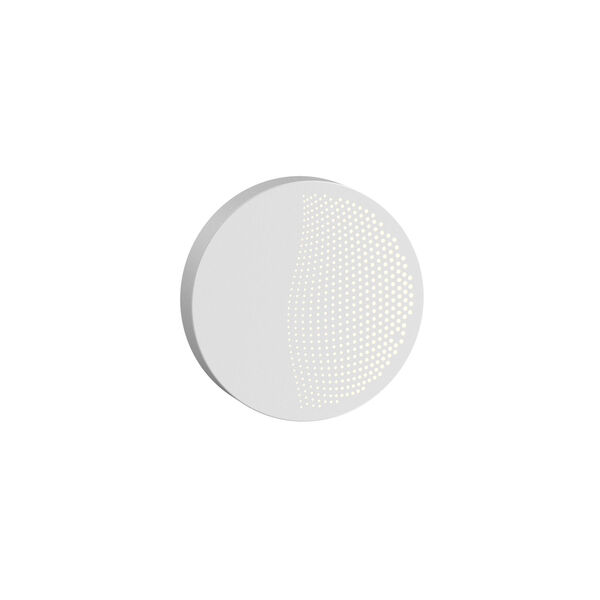 Dotwave Textured White Small Round LED Sconce, image 1