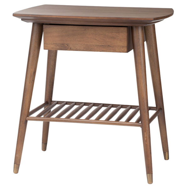Ari Walnut 25-Inch High Side Table, image 1
