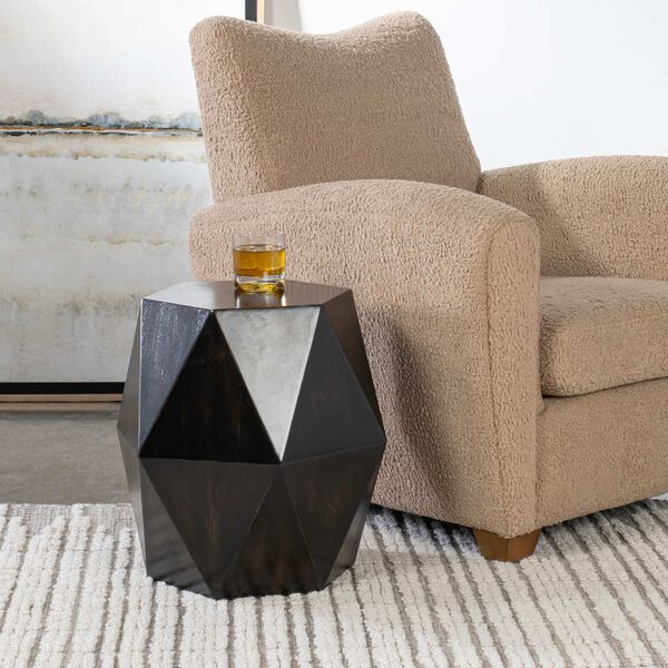 Volker Black Geometric Accent Table, image 1
