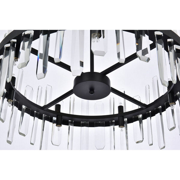 Serena Black and Clear 25-Inch Round Pendant, image 3