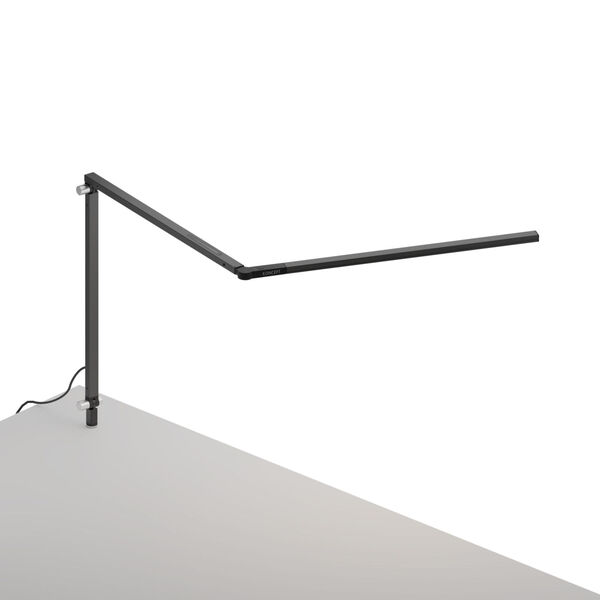 Z-Bar Metallic Black LED Slim Desk Lamp with Through-Table Mount, image 1