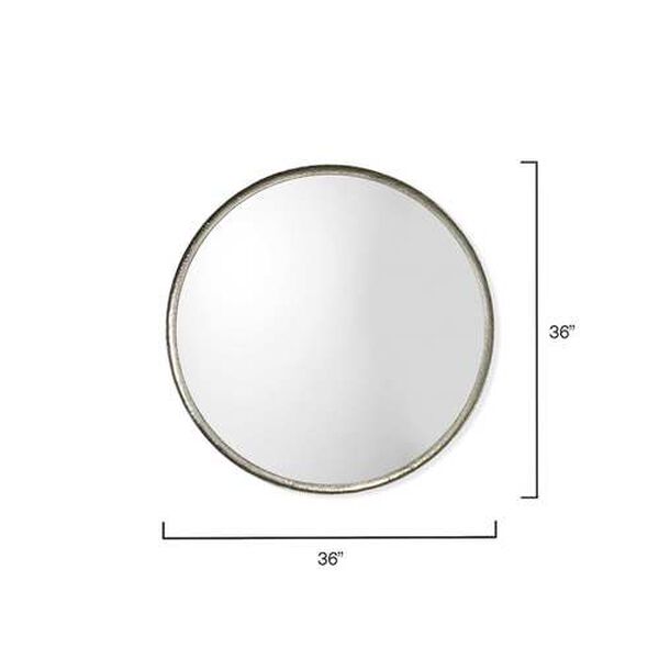 Refined Silver Leaf Round Mirror, image 3