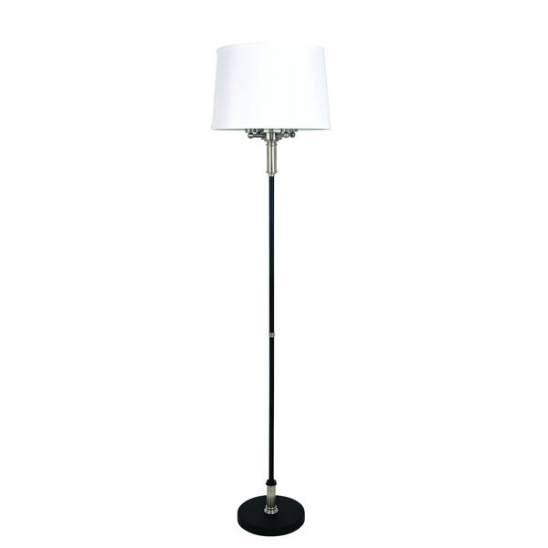 Alpine Black Satin Nickel 67-Inch Four-Light Floor Lamp, image 1