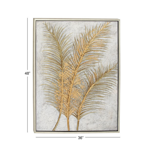 Gold Palm Leaves Canvas Wall Art, 48-Inch x 36-Inch, image 3
