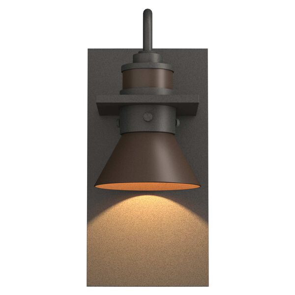Erlenmeyer Coastal Natural Iron One-Light Outdoor Sconce with Coastal Bronze Accents, image 1