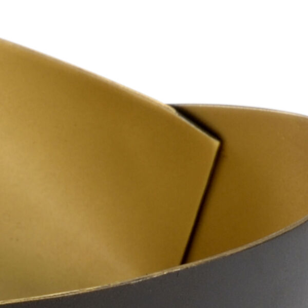 Matte Black and Gold Oval Double Edge Bowl, image 2