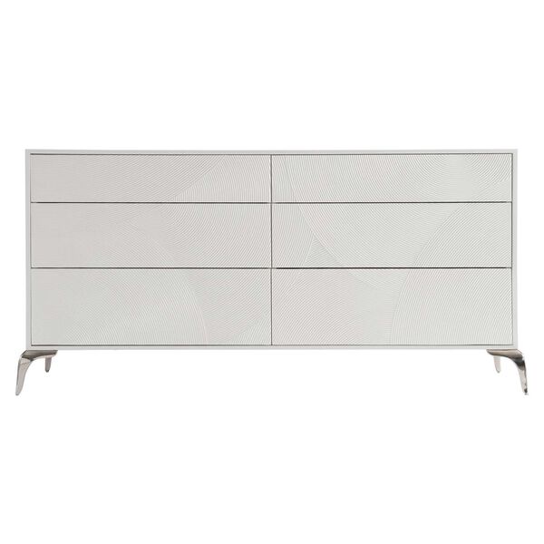 Montoya Frosted Pearl and Stainless Steel Dresser, image 3